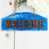 Exclusive Hanging WELCOME Mold, Silicone Resin Molds to Decorate Door/Wall Make Hangable Projects