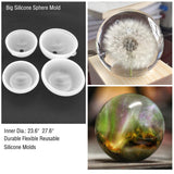 Sphere Resin Mold 8PCS Round Silicone Mold for Resin Jewelry, Soap DIY