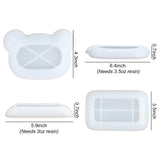 2Pcs Silicone Jewelry Dish Tray Molds Resin Trinket Tray Molds Trinket Dish Molds