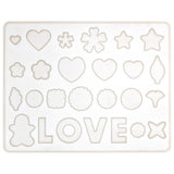 Geometric Silicone Resin Mold 26-cavity, Love|Heart|Star|Flower|Leaf|Round
