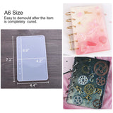 Notebook Resin Molds with 3pcs Silicone Bookmark Mold, A5 A6 A7 Book Mold, 12pcs Book Rings