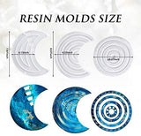 Moon Perpetual Calendar Resin Molds ISSEVE 3Pcs Silicone Molds for Resin Casting, Moon Calendar Epoxy Molds for DIY Resin Crafts Home Wall Decoration