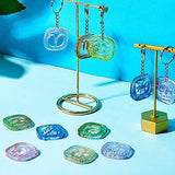 3 Pieces Constellation Pendant Silicone Molds Zodiac Sign Silicone Mold Astrology Horoscope DIY Epoxy Resin Casting Mold Jewelry Necklace Pendant Making Mold, 8 Colors Holographic Glitter Sequins