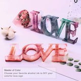 Love Sign Molds Resin Molds for DIY Table Decoration with Fairy String Light