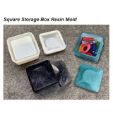 Box Resin Molds Hevout Jewelry Box Molds with Hexagon Epoxy Molds, Diamond Heart Molds, Square Silicone Molds