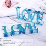 Love Sign Molds Resin Molds for DIY Table Decoration with Fairy String Light