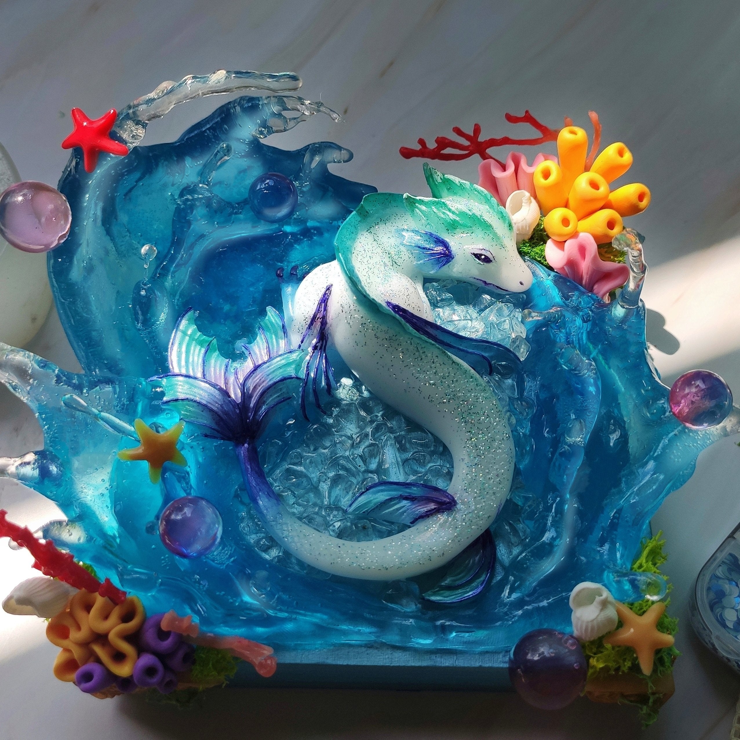 Moon Flying Dragon Epoxy Resin Mold - Create Mesmerizing 3D Dragon Crafts