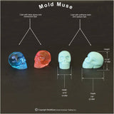 Small Skull Mold 3D resin candy clay chocolate (368)