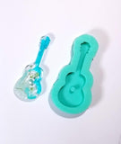 Acoustic Guitar Shiny Resin Mold for Jewelry Crafting Silicone Silicon Molds For Resin Craft Casting Mould