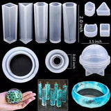 83pc Jewelry Pendant, Bracelet Charm, Sphere Silicone Mold Resin Starter Kit with Glitter, Tools, and Hardware!