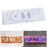 WELCOME Mold, Silicone Resin Molds, Epoxy Resin Molds for Desk/ Table/Room Decoration, Ideal Gift for Friends